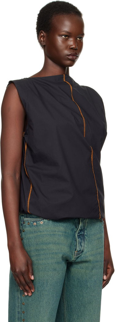 Tanktop Baserange Sleeveless Turn Neck Top Sort | TOTU-PO-SP25, 1