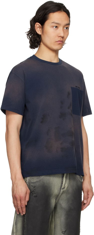 T-shirt We11done We11done Embroidered Grunge T-Shirt Mørkeblå | WD-TT1-25-725-U-NV, 1