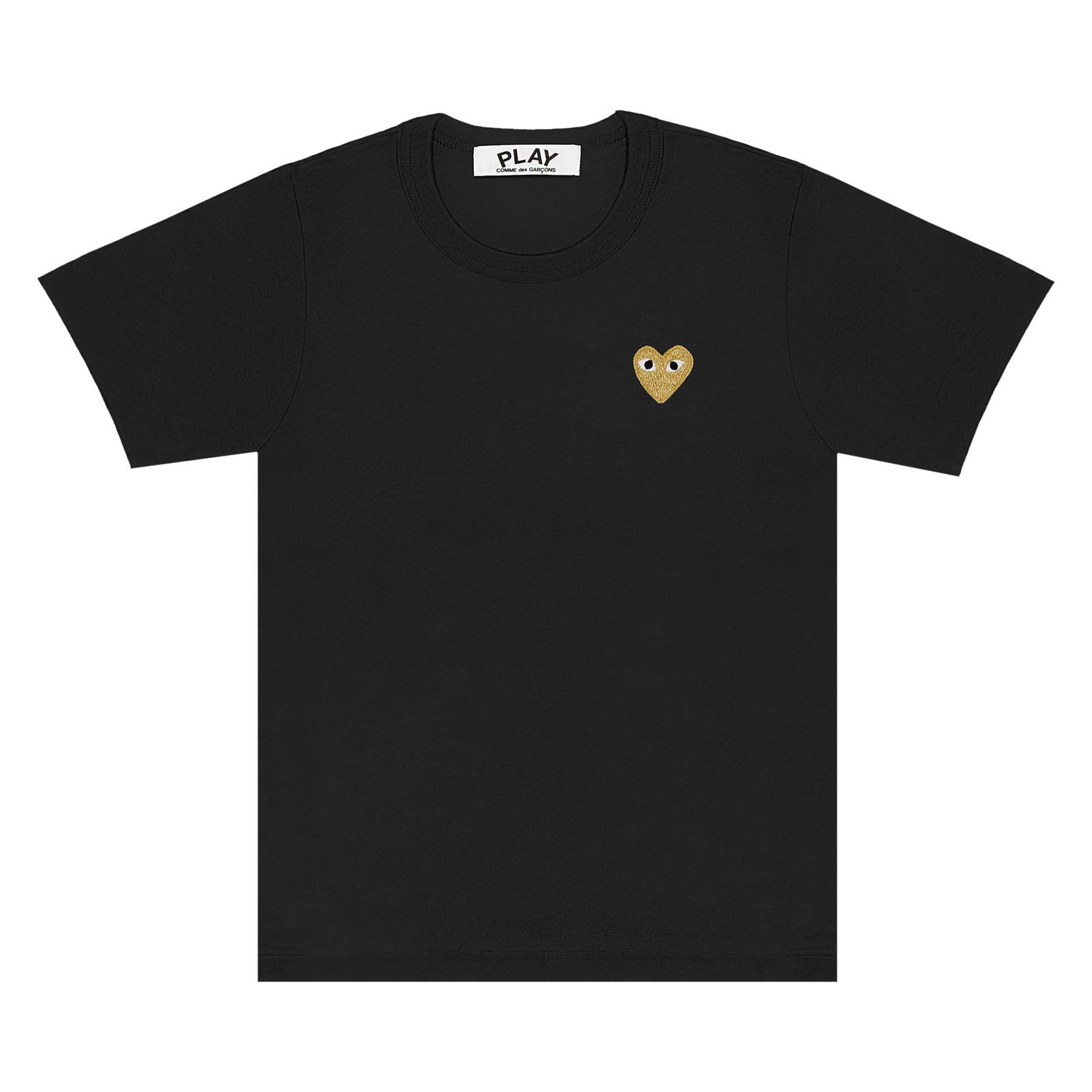 T-shirt Comme des Garçons PLAY Gold Heart T-Shirt Sort | AZ T215 051 1, 1