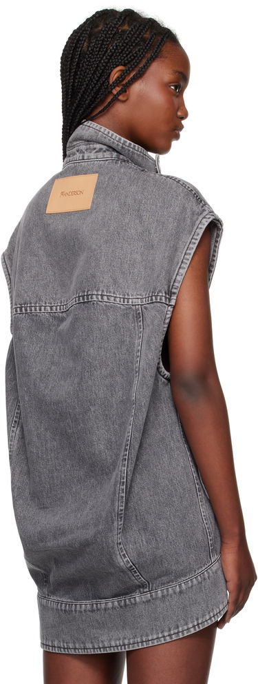 Vest JW Anderson JW Anderson Oversized Sleeveless High Neck Vest Grå | DJ0037-PG1745, 2