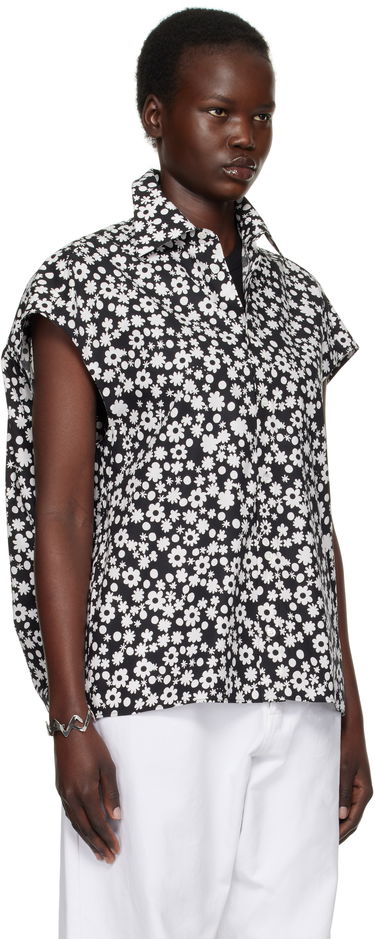 Skjorte Marni Marni Pop Fields Sleeveless Cocoon Shirt Sort | CAMA0565S1 UTC463, 1