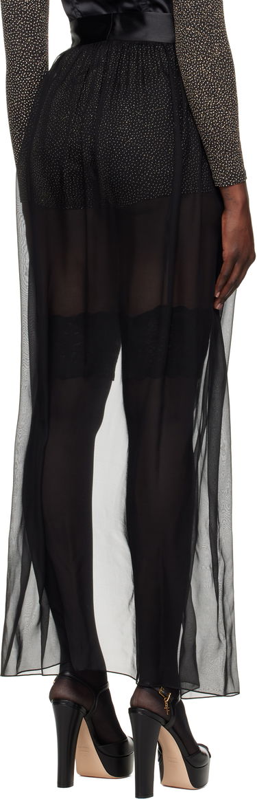 Nederdel Dolce & Gabbana Dolce&Gabbana Maxi Silk Chiffon Skirt Sort | F4C0AT FU1AT, 2