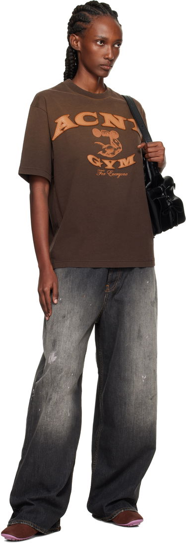 T-shirt Acne Studios Acne Studios Logo Graphic T-Shirt Brun | CL0401-, 3
