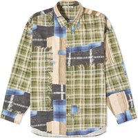 Skjorte Acne Studios Setar Towel Print Check Shirt Grøn | BB0578-BHM, 1