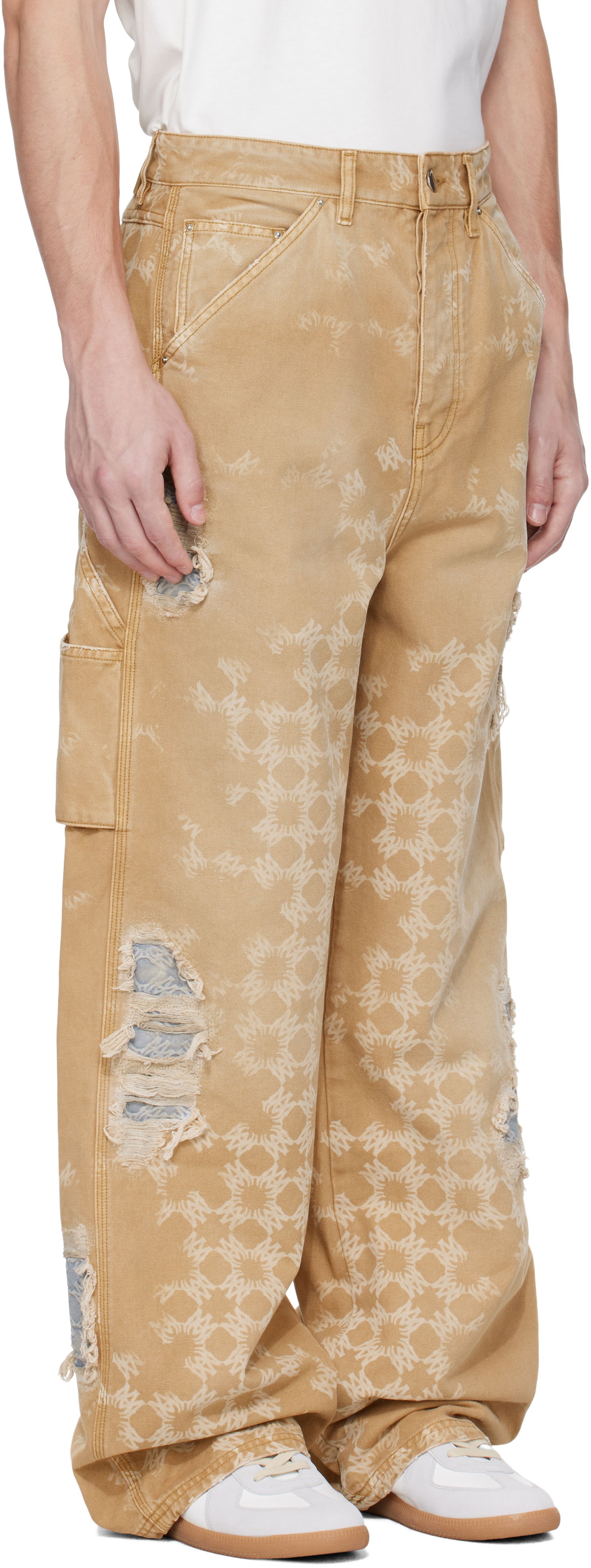 Cargo bukser AMIRI Amiri Repair Carpenter Jeans Beige | AMDNGH1095, 1
