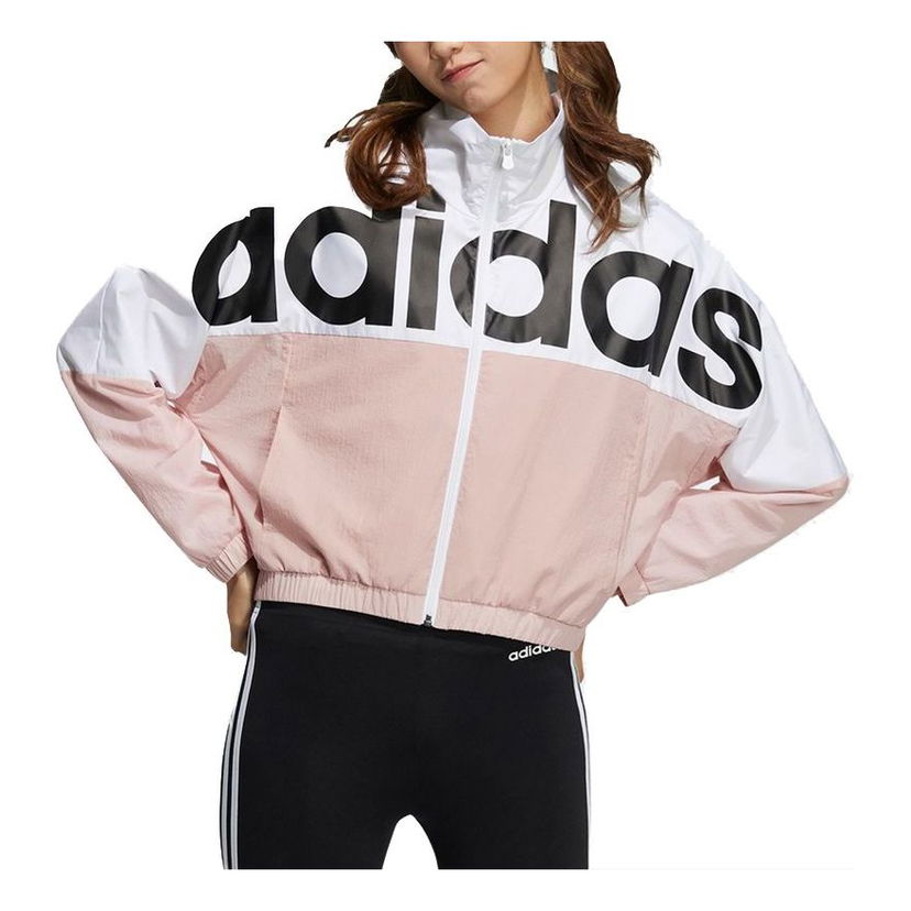 Vindjakke adidas Originals Icons+ Top Stand-up Collar Printed Jacket Lyserød | H36714