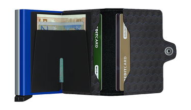 Tegnebog Secrid Optical Patterned Wallet Sort | TOP-Titanium-Blue, 1