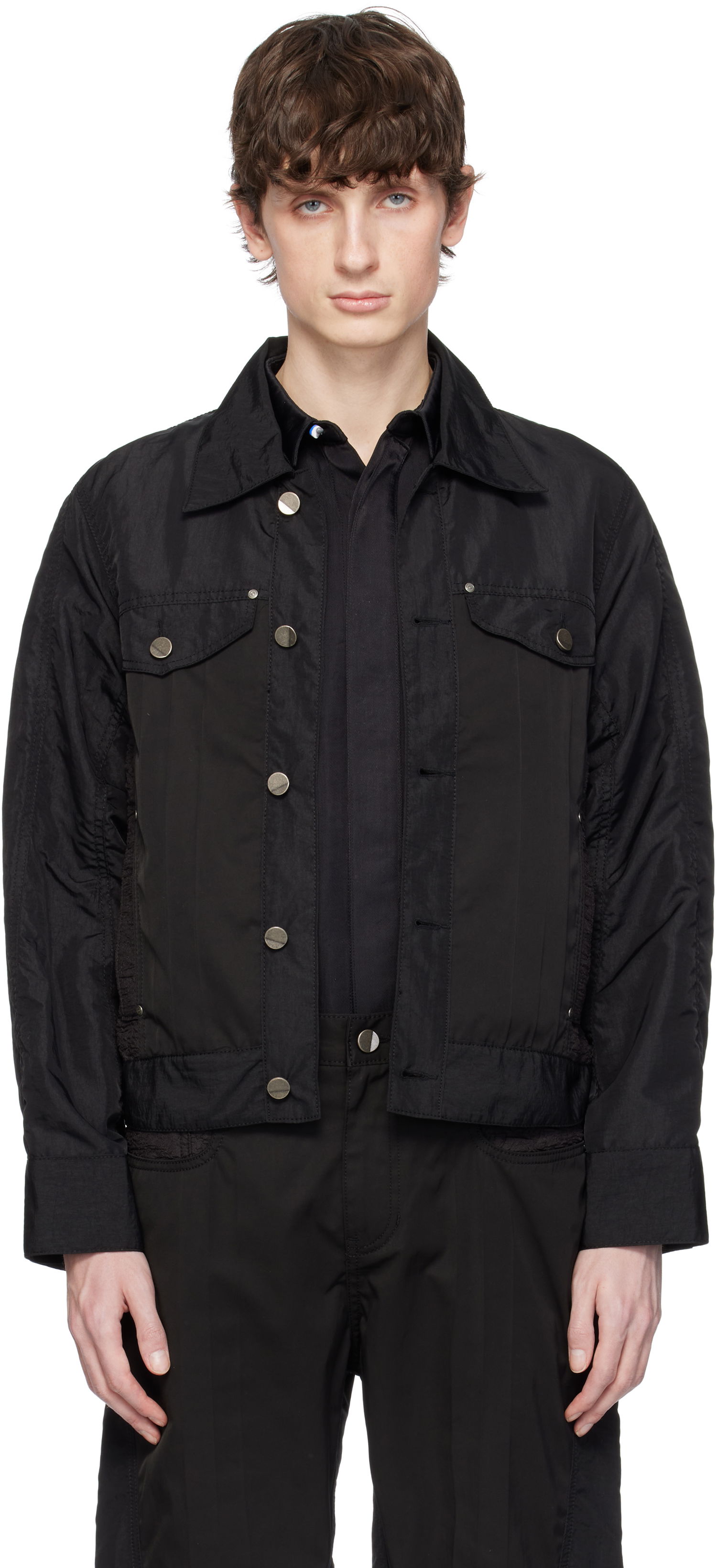 Jakke ADER ERROR ADER error 0104 Snap Button Jacket Sort | BO01SSJK0104BK, 0