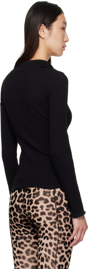 Skjorte Baserange Baserange Iso Ribbed Knit Top Sort | TTIS-RCR-AU25, 2