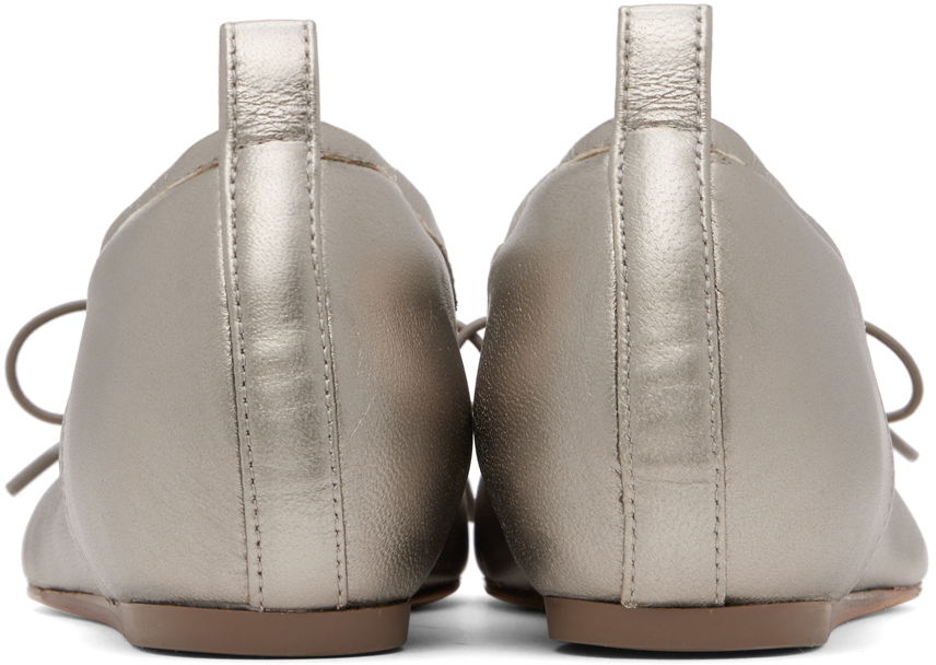 Kjole Simone Rocha Simone Rocha Classic Pleated Ballerina Flats Metalisk | RMP23 0797, 1