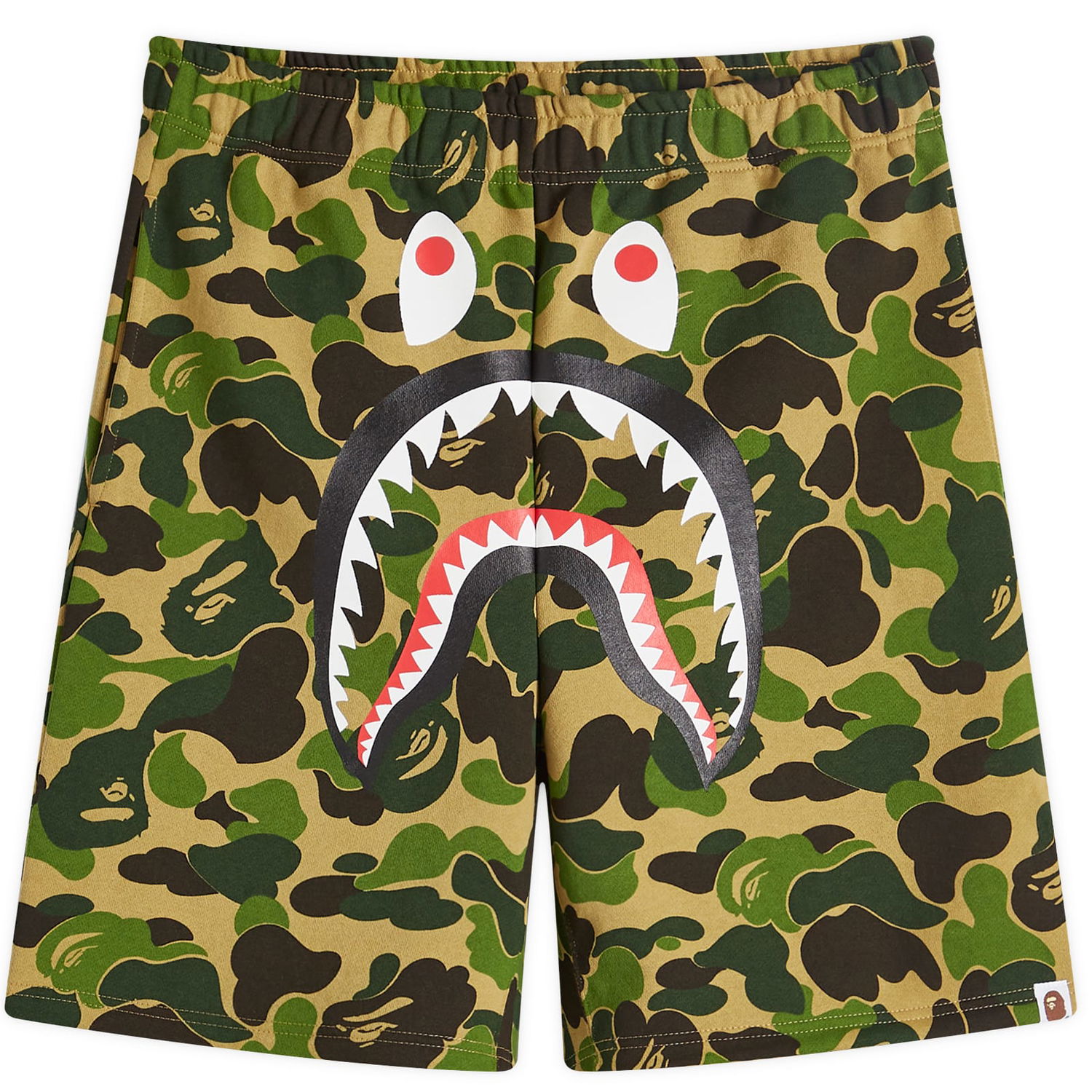Shorts BAPE A Bathing Ape Men's ABC Camo Shark Sweat Shorts in Green, Size Large | END. Clothing Flerfarvet | 001SPK301001M-GRN, 0