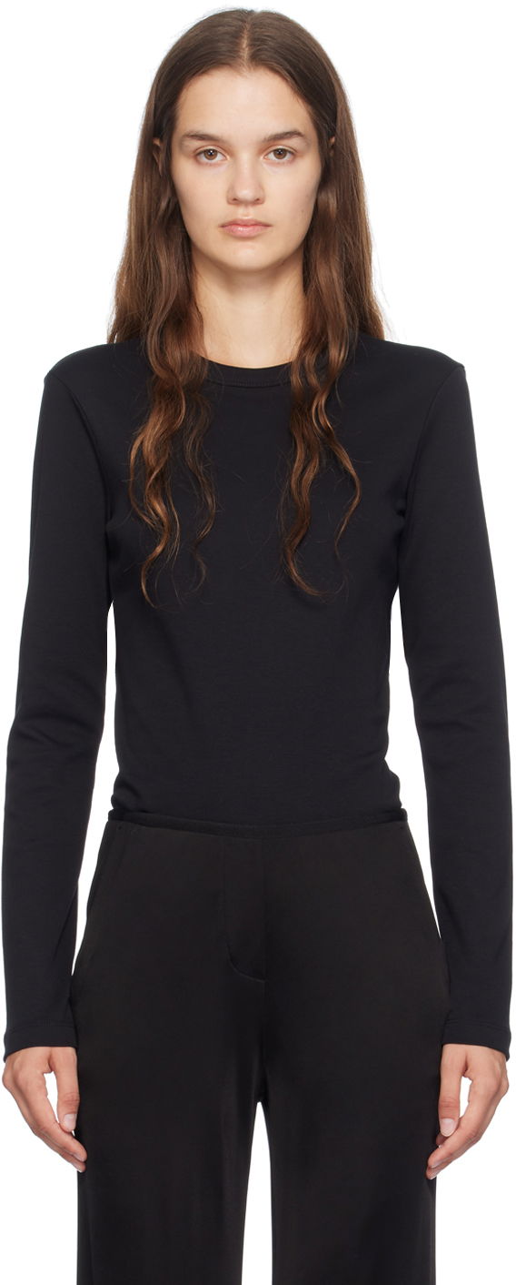 T-shirt Helmut Lang Slim Long Sleeve T-Shirt Sort | O06HW507