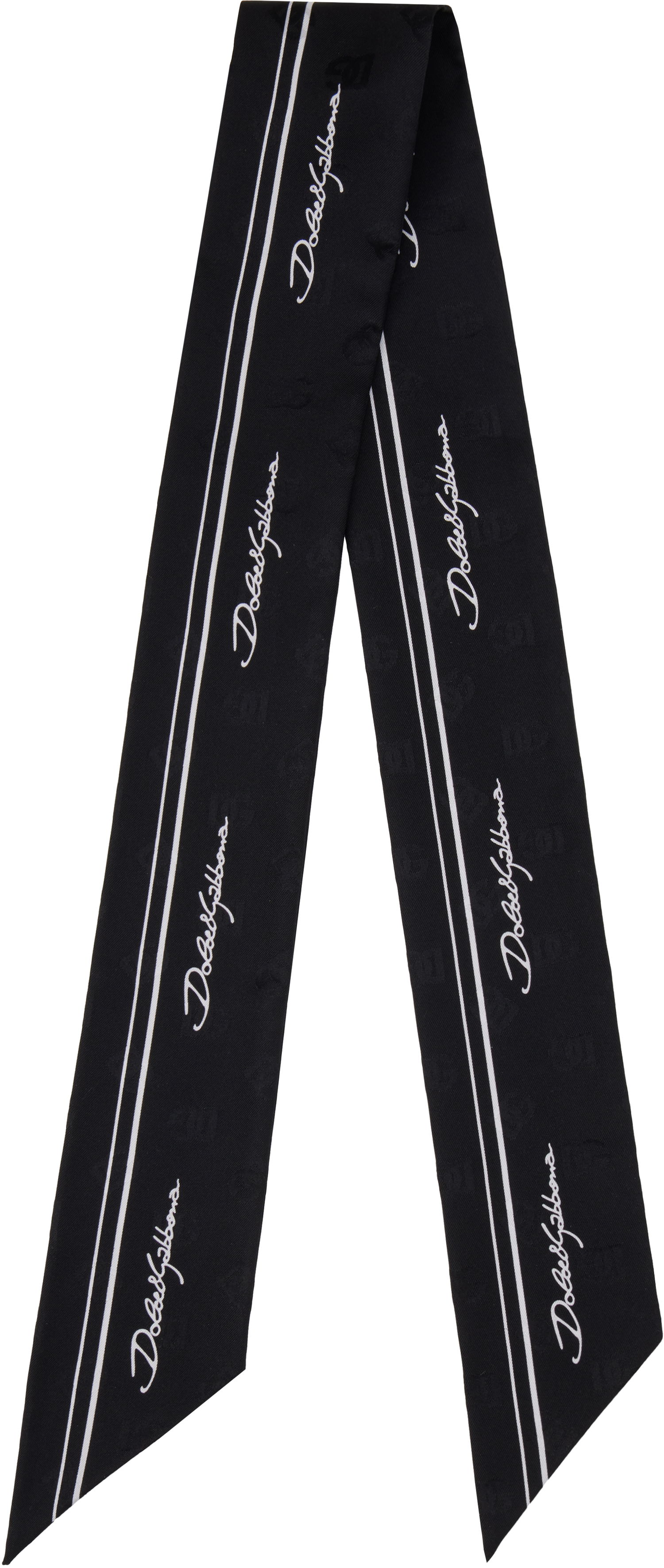 Tørklæde Dolce & Gabbana Twill Headscarf Sort | FS215A GDCQO, 0
