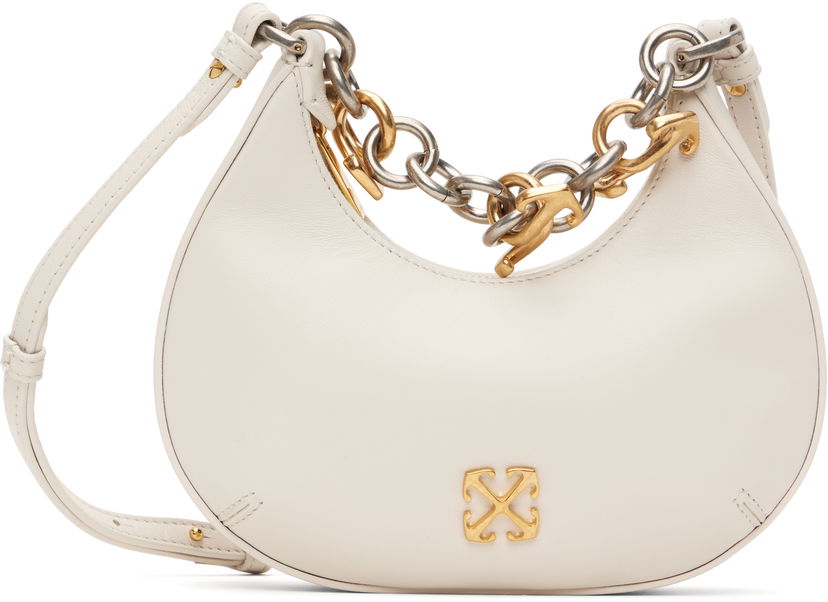 Håndtaske Off-White Off-White Hemisphere Shoulder Bag Hvid | OWNN184C99LEA0010400