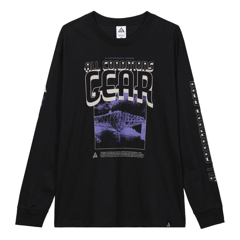T-shirt Nike ACG Long Sleeve T-Shirt 'Gear' Sort | FQ3730-010