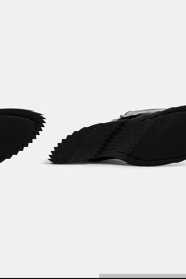 Sneakers og sko Maison Margiela MM6 Maison Margiela Tall Leather Boots with Buckle and Flat Heel Sort | S66WW0100.P7431.T8013, 4