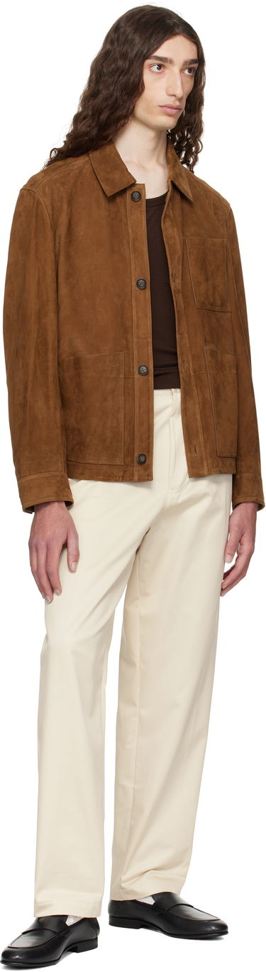 Jakke BOSS Regular-Fit Suede Jacket Brun | 50543204, 4