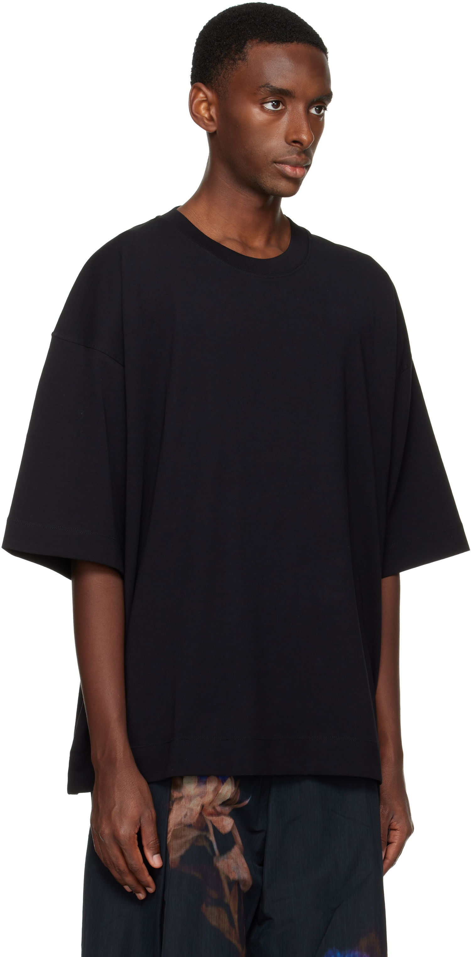 T-shirt Dries Van Noten Dries Van Noten Oversized T-shirt Sort | 252-021112-2603, 1