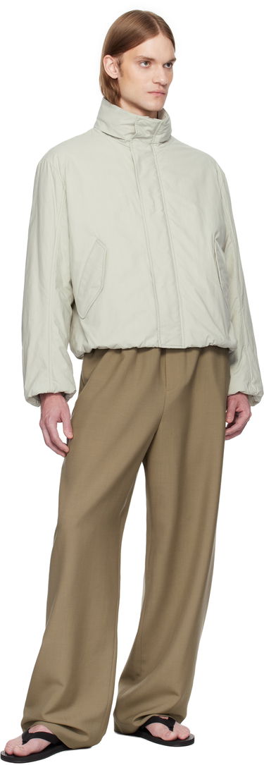 Bukser The Row The Row Donatello Wide-Leg Trousers Beige | 657-W3602, 3