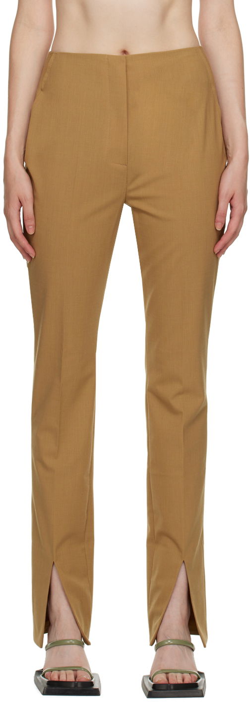 Bukser Nanushka Trousers With Front Slits Gul | NW22PFPA00574, 0