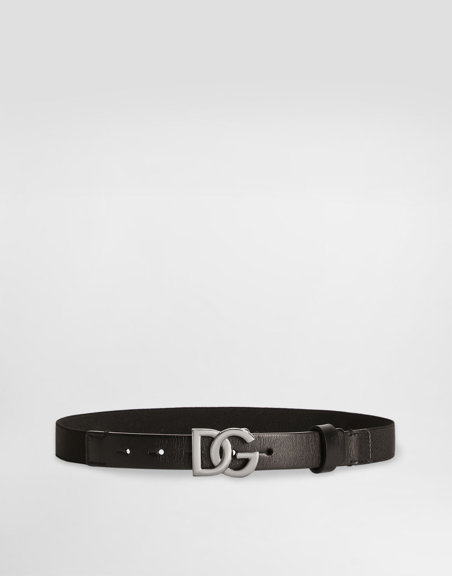 Bælter Dolce & Gabbana Dolce & Gabbana Calfskin and Elastic Belt Sort | EC0086AQ61680999, 0