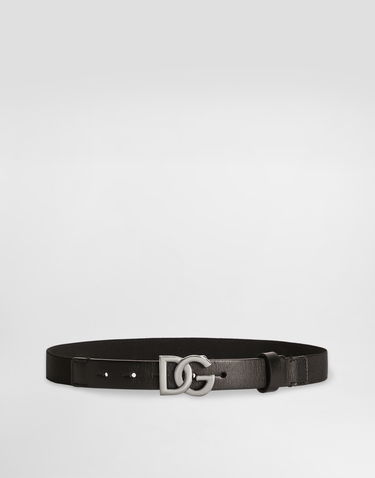 Bælter Dolce & Gabbana Dolce & Gabbana Calfskin and Elastic Belt Sort | EC0086AQ61680999, 0