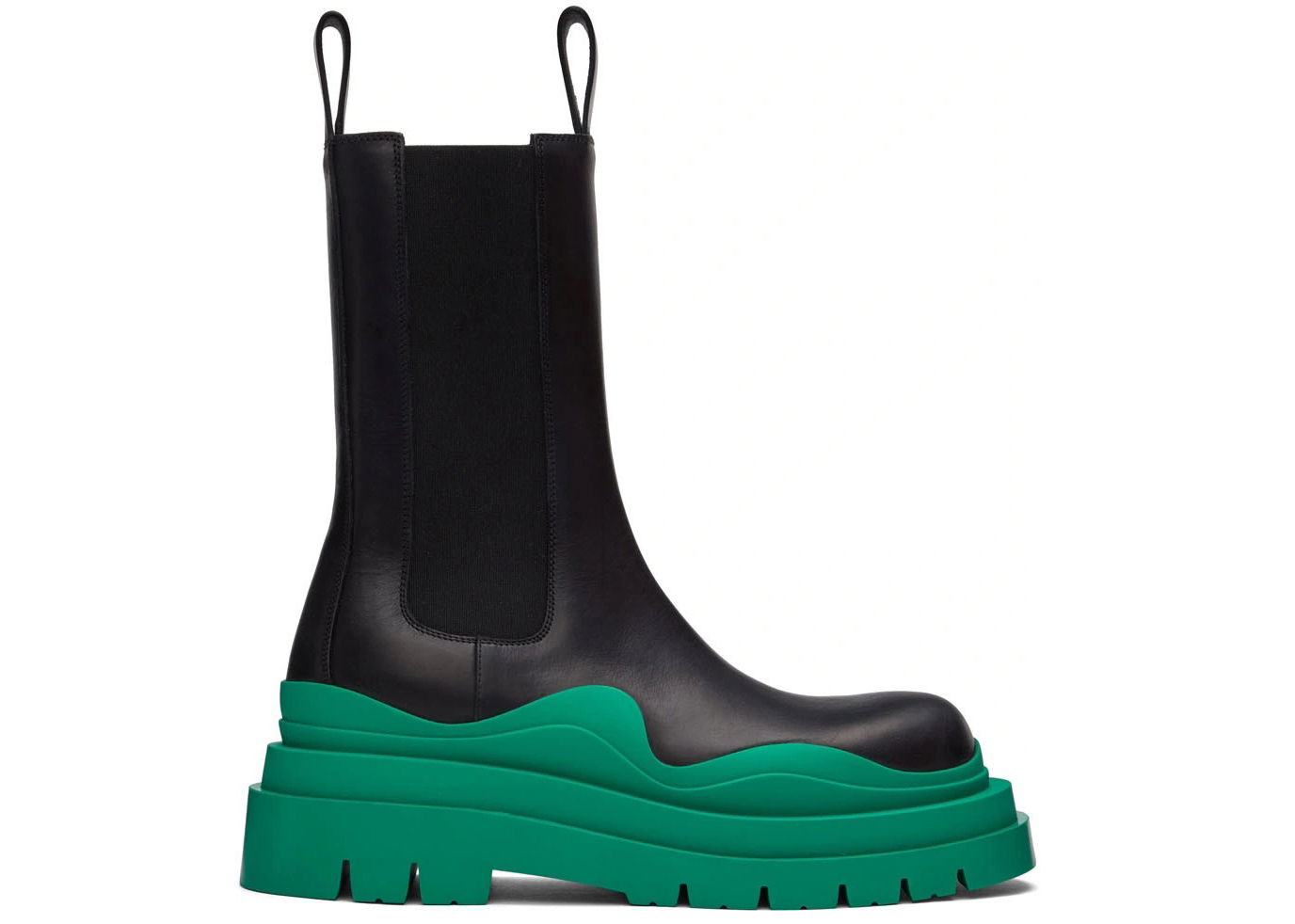 Sneakers og sko Bottega Veneta Leather Tire Chunky-Sole Chelsea Boot Sort | 630284VBS501489, 0