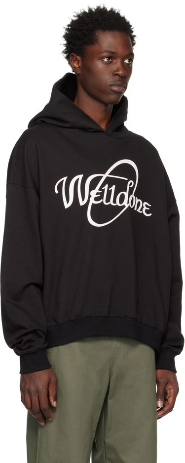 Sweatshirt We11done We11done Circle Logo Hoodie Sort | WD-TH3-22-813-U-BK, 4