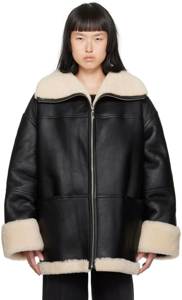Jakke TOTEME TOTEME Signature Shearling Jacket Sort | 214-122-606, 0