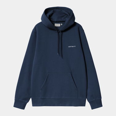 Sweatshirt Carhartt WIP Carhartt WIP Hooded Script Embroidery Sweatshirt Mørkeblå | I035392_25, 3