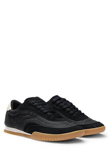 Tøj og tilbehør BOSS Fabric and Suede Low-Tops Sort | 50542185