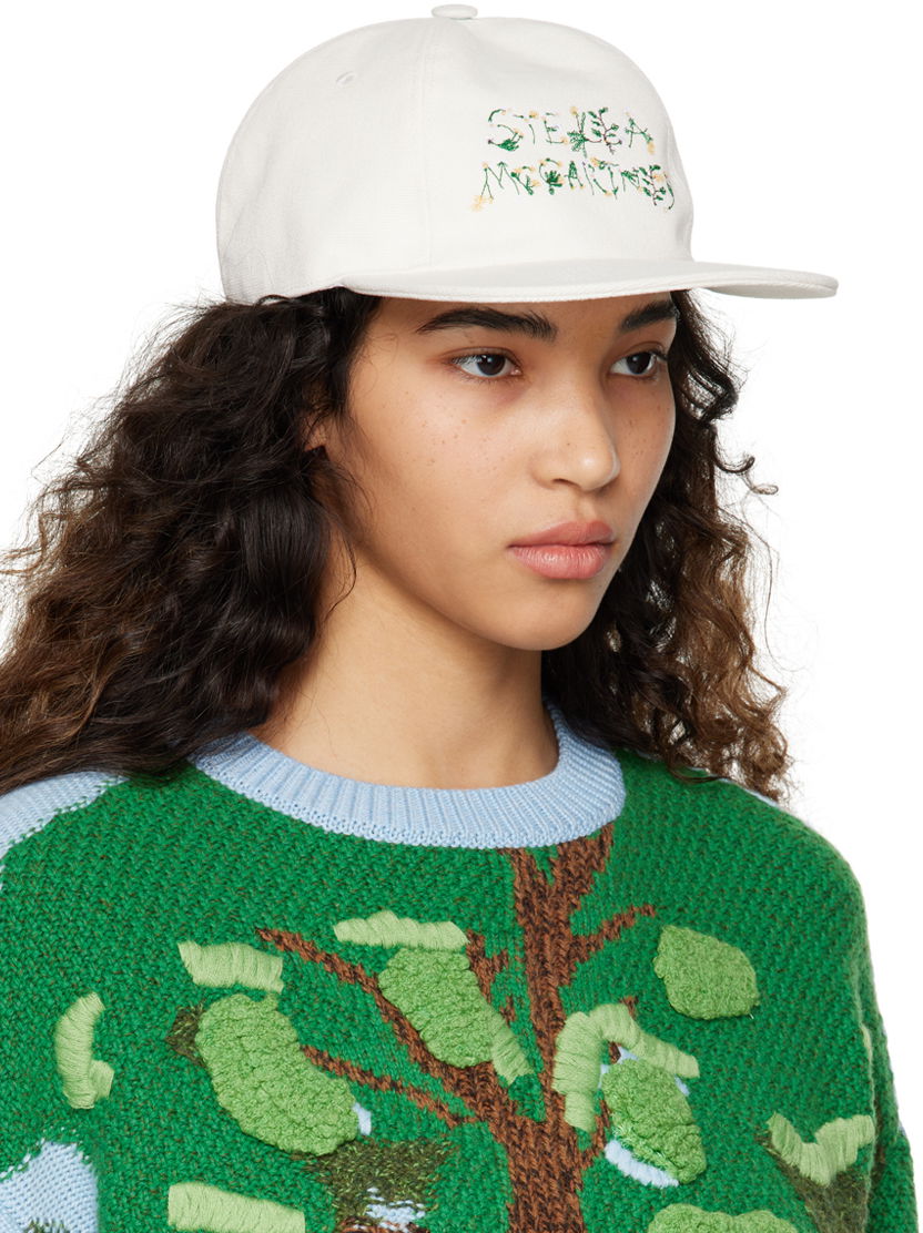 Kasket Stella McCartney Stella McCartney Embroidered Cap Hvid | 570194WP0172, 1