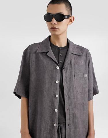 Skjorte Dolce & Gabbana Dolce & Gabbana Linen Canvas Shirt Grå | G5JH9ZFU4L5N0352, 3