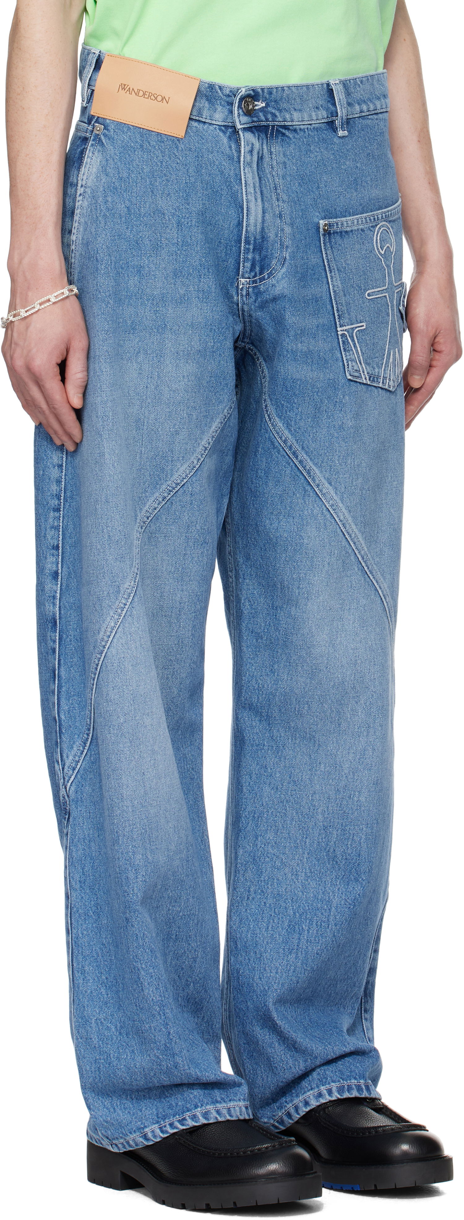 Jeans JW Anderson JW Anderson Twisted Workwear Jeans Blå | DT0110-PG1735, 1