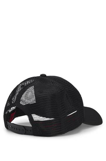 Kasket BOSS HUGO Twill Trucker Cap with Logo Label Sort | 50519398, 1