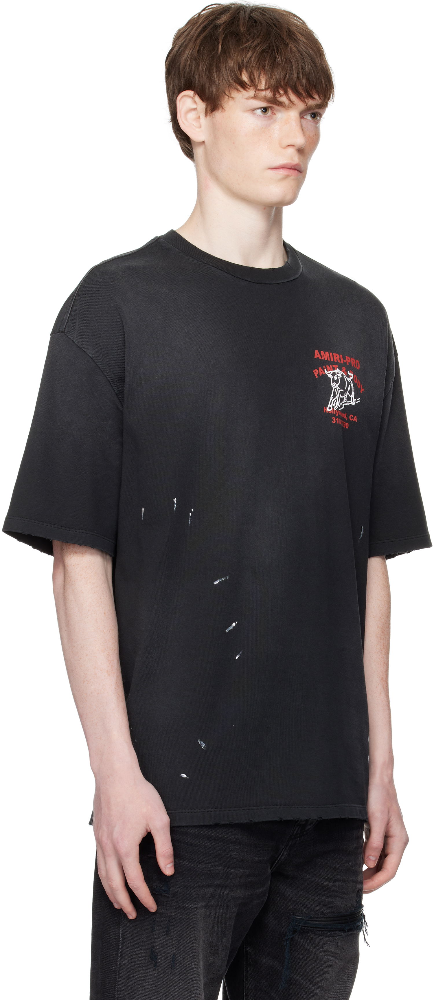 T-shirt AMIRI AMIRI Bull Oversized T-Shirt Sort | AMJYTE1229, 1