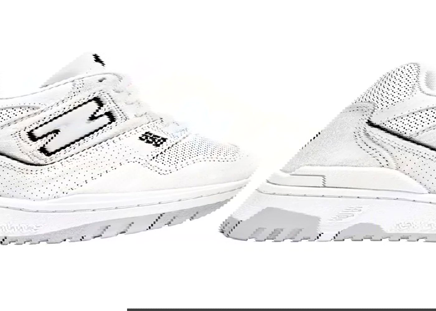 Sneakers og sko New Balance 550 White Perforated Leather Hvid | BB550PRB, 0