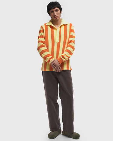 Polo skjorte Edmmond Studios Striped Long Sleeve Polo Shirt Orange | 125-20-03250, 2