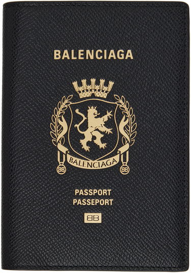 Tegnebog Balenciaga Balenciaga Stamped Passport Holder Sort | 787742 2AA3R, 0