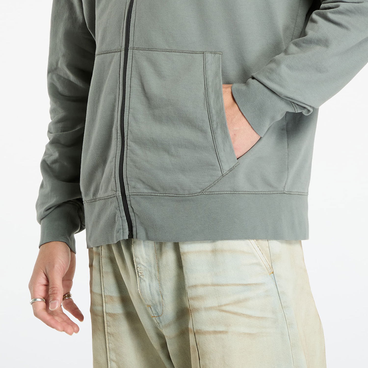 Sweatshirt C.P. Company C.P. Company Light Fleece Hooded Full Zip Sweatshirt Grå | 19CMSS712A002246G-921, 1