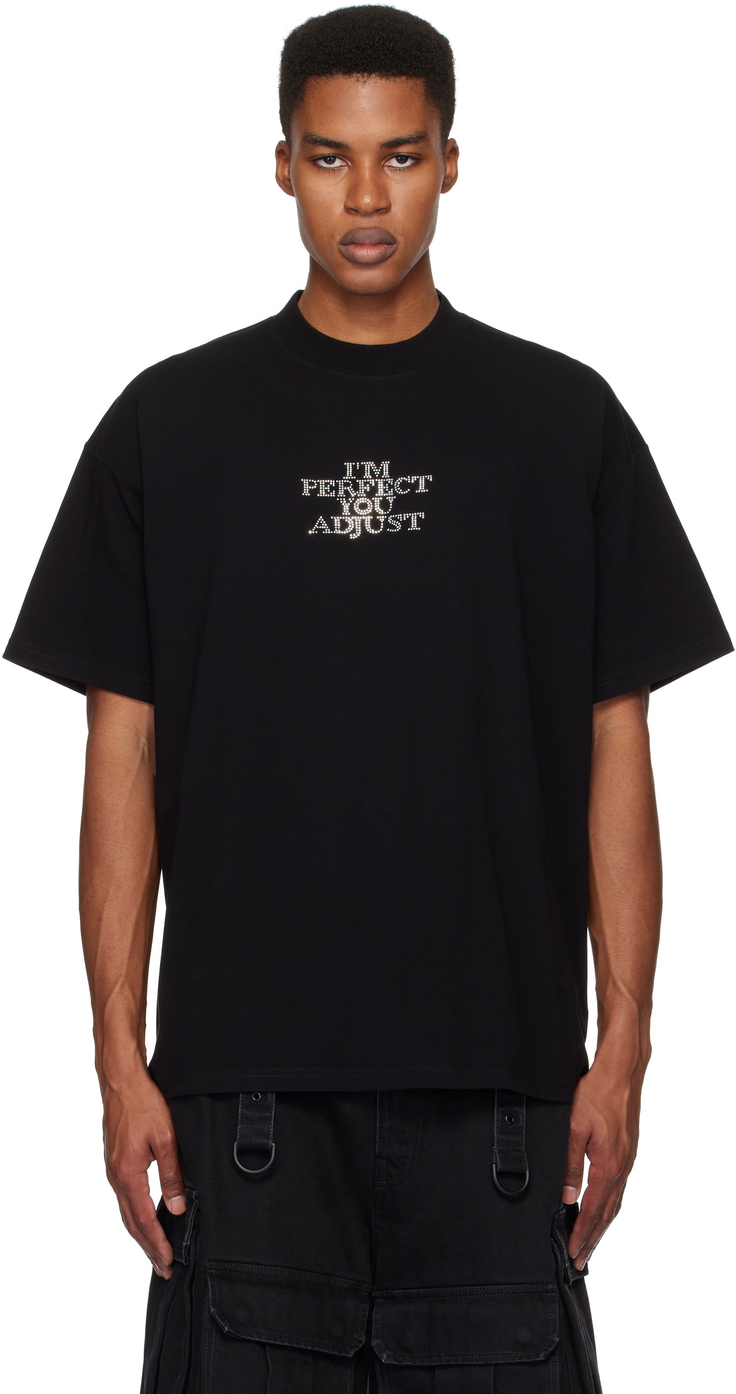 T-shirt VETEMENTS 'I'm Perfect You Adjust' Graphic T-Shirt Sort | UA66TR680B, 0