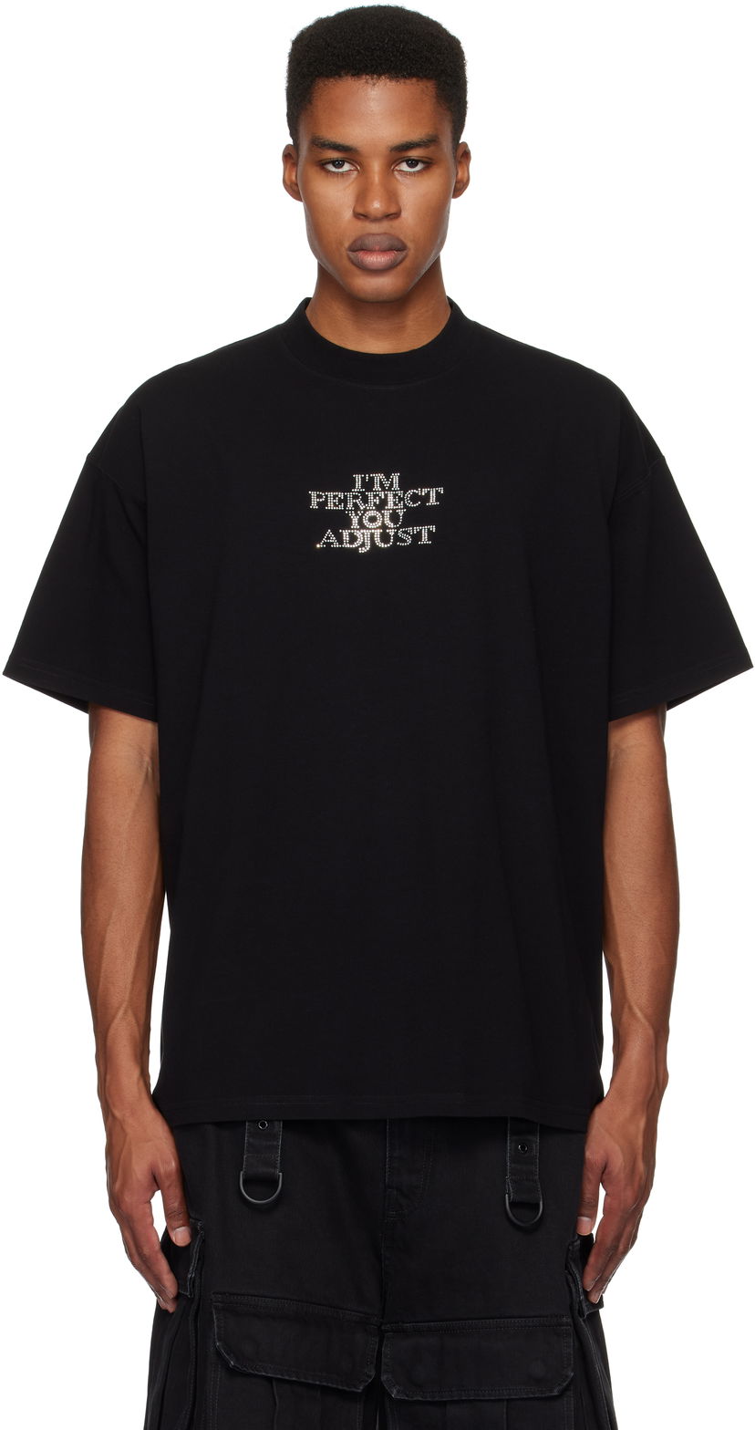 T-shirt VETEMENTS 'I'm Perfect You Adjust' Graphic T-Shirt Sort | UA66TR680B