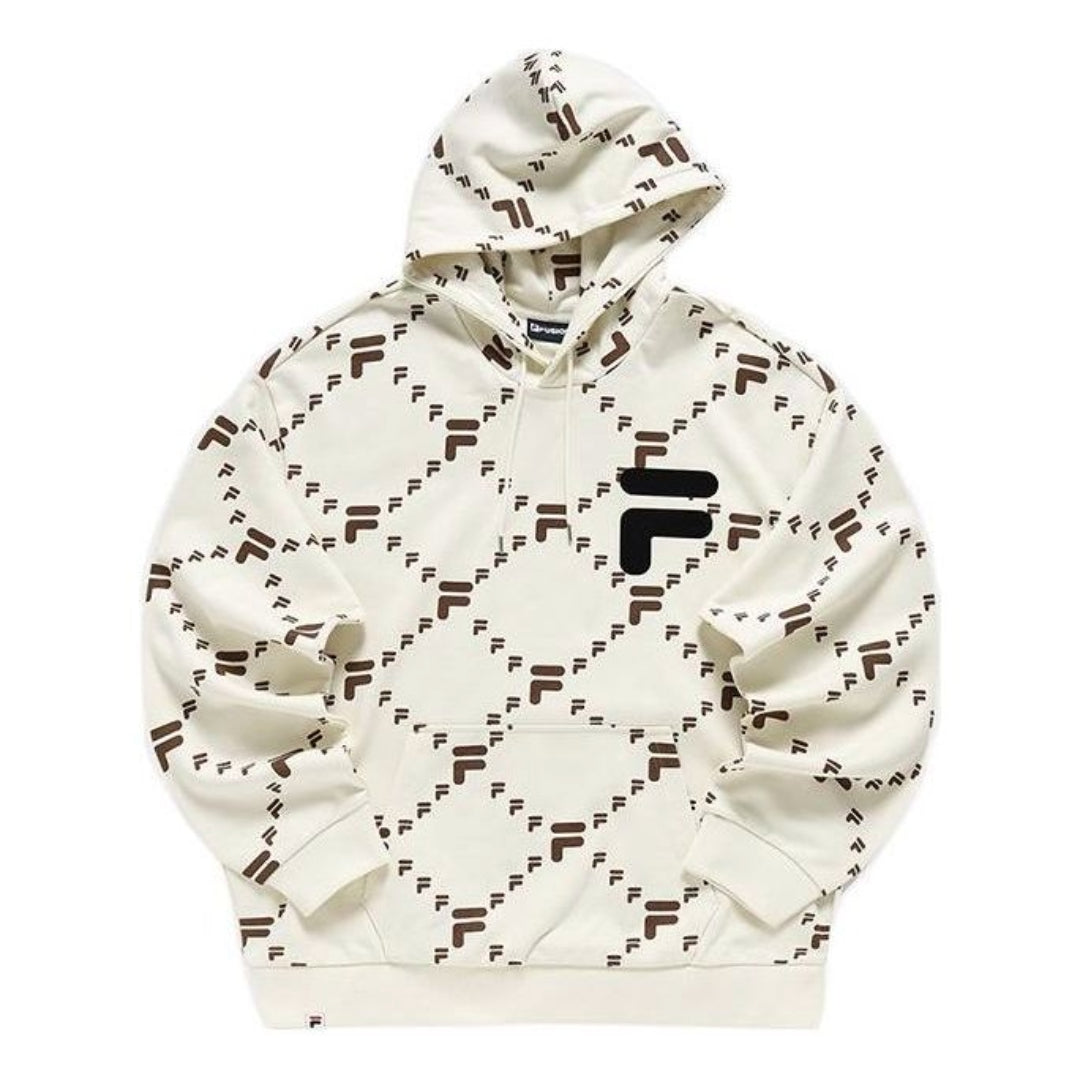 Sweatshirt FILA Embroidered Logo Hoodie Hvid | T11U216205D-IV, 0