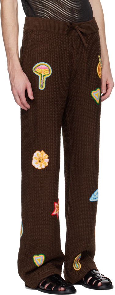 Joggingbukser Casablanca Casablanca Motif Crochet Sweatpants Brun | MS25-KW-915-01, 1