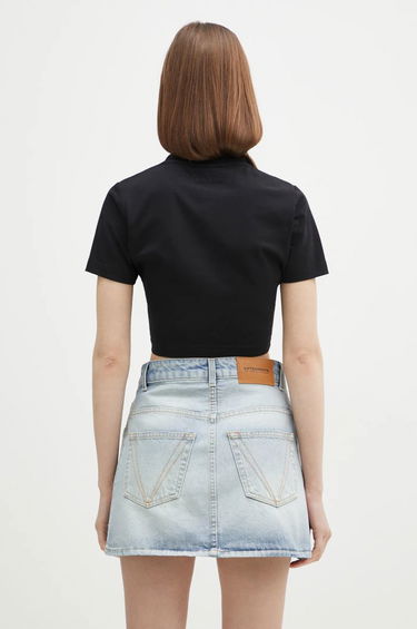 Crop top VETEMENTS VETEMENTS I'M Perfect You Adjust Cropped Fitted T-Shirt Sort | WA66TR740B, 2