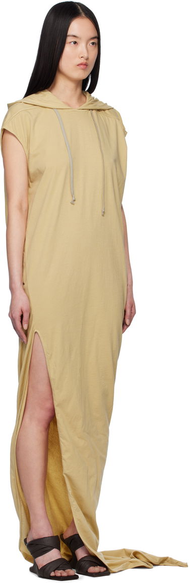 Kjole Rick Owens Rick Owens DRKSHDW Hollywood Edfu T-Shirt Maxi Dress Beige | DS01E3517 RN, 1