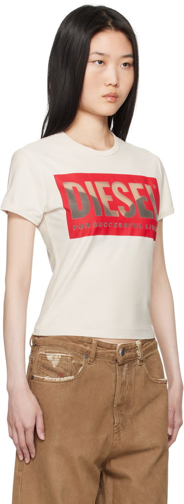 T-shirt Diesel T-shirt Slim Fit Graphic Print Hvid | A17082 0SHAY, 1