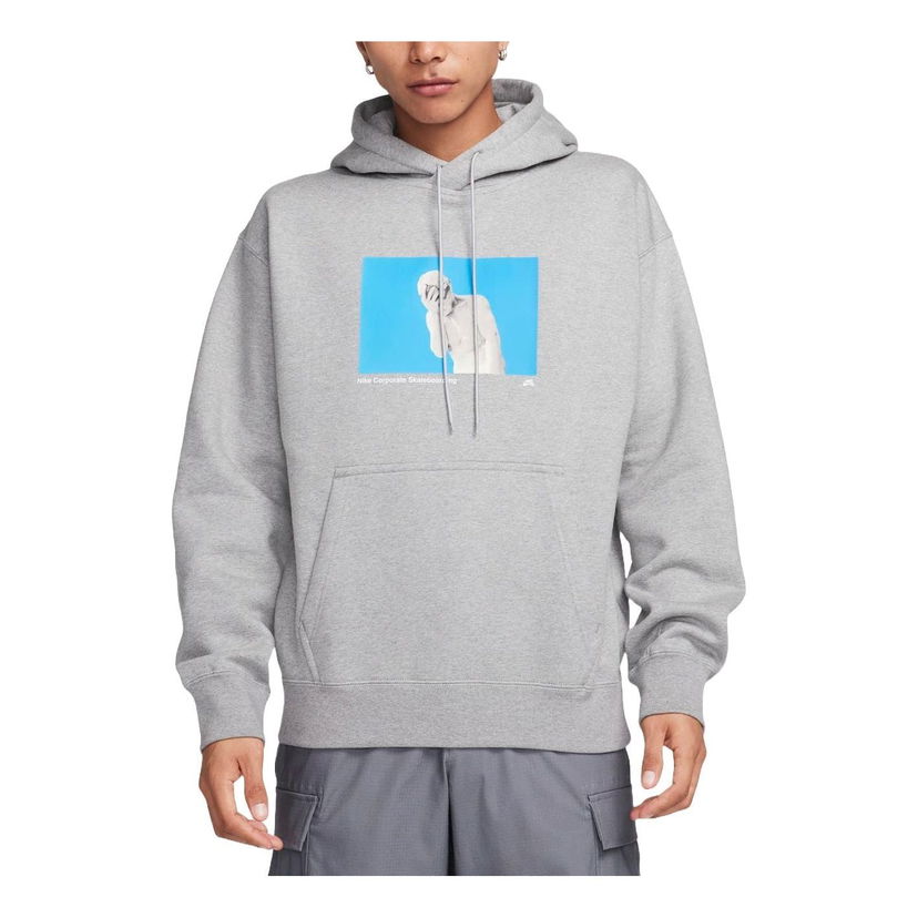 Sweatshirt Nike SB Graphic Fleece Hoodie Grå | FN2557-063