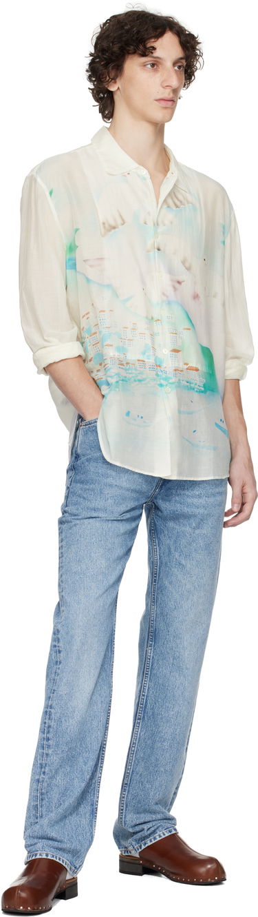 Skjorte OUR LEGACY Our Legacy Adorn Print Shirt Hvid | M2252AS, 4