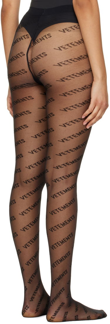 Sokker VETEMENTS Monogram Logo Tights Sort | WA53TI100B, 2